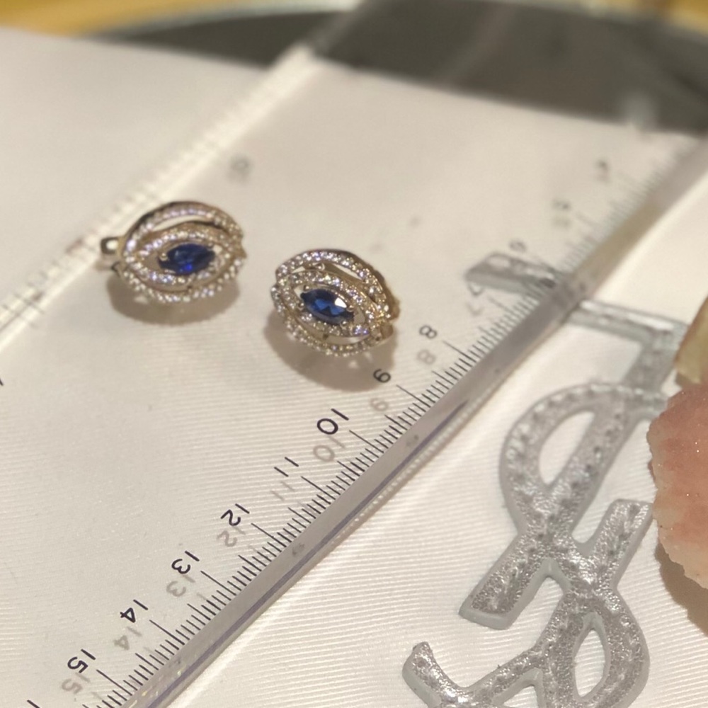 London Blue & White Topaz .925 SS Earrings